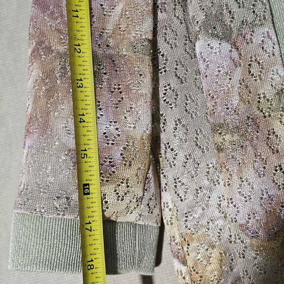 R&M Richards Karen Kwong Pink Pastel Floral Jacket Women's Size 10P Petites VTG - Picture 9 of 12